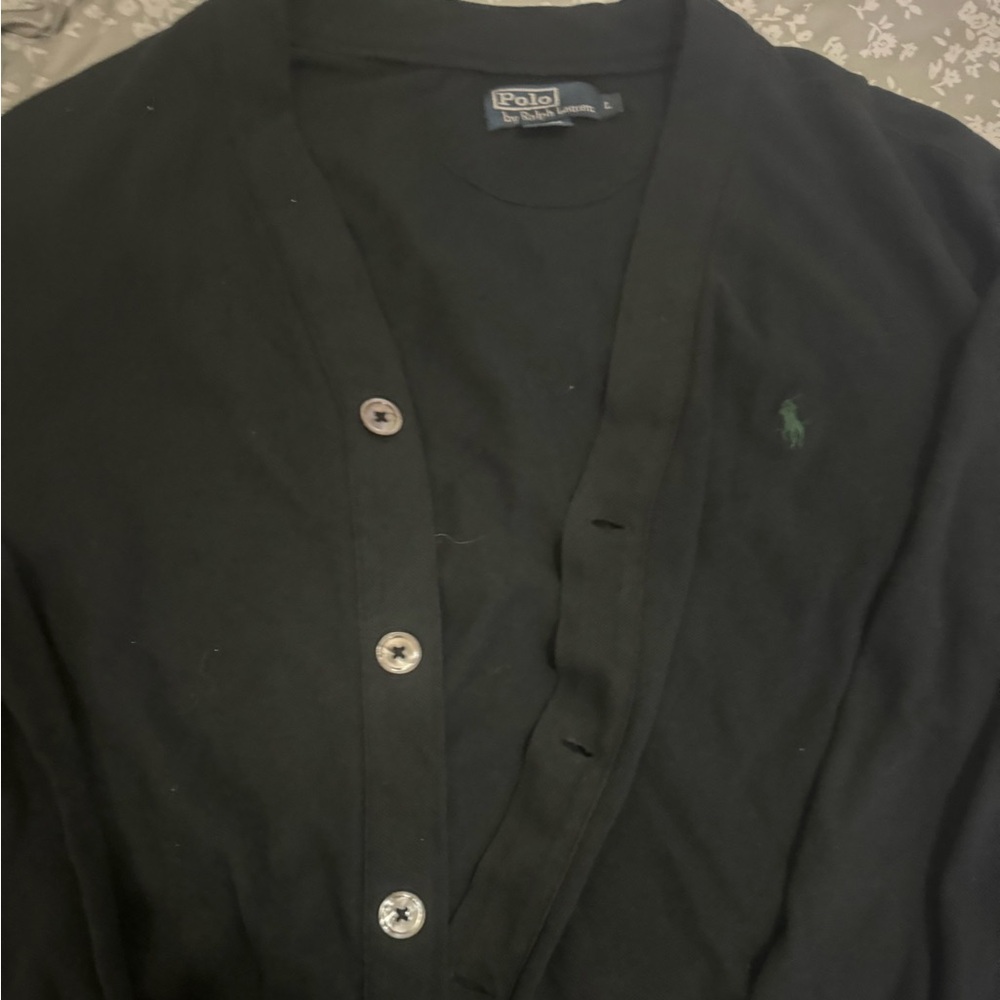 Polo cardigan sweater size large